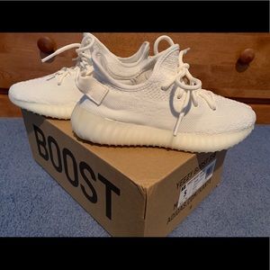 Triple White Yeezy 350 V2